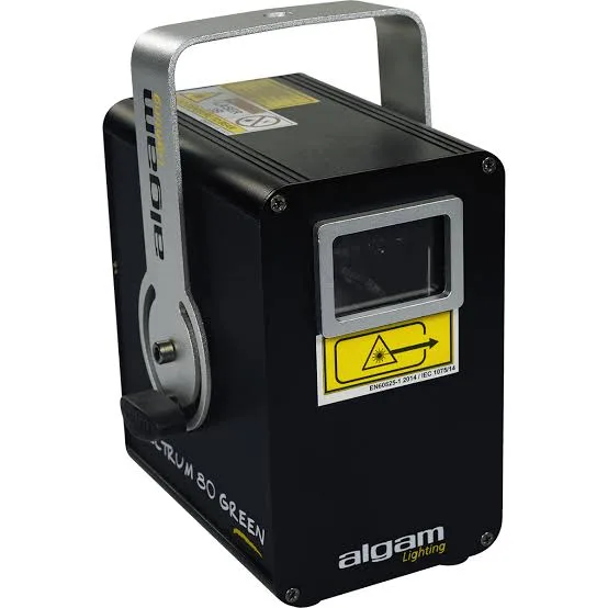 Laser d’animation Algam Lighting SPECTRUM 80 GREEN – 80mW DMX 128 effets
