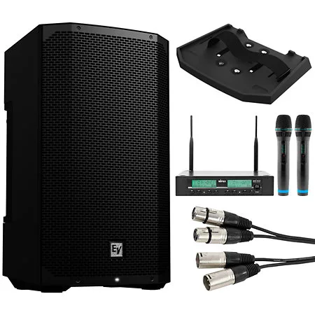 Location Electro-Voice Everse 12 sur batterie + 2 Micros main sans fil en Mayenne